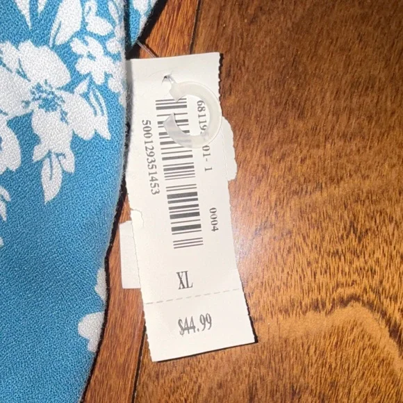 Old Navy Blue Dress with White Floral Design - Picture 3 of 4